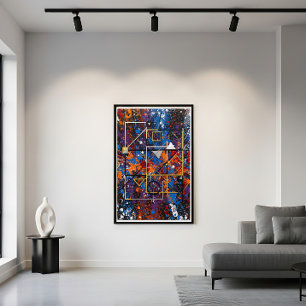 Geometrische explosie Stedelijke abstractie Poster