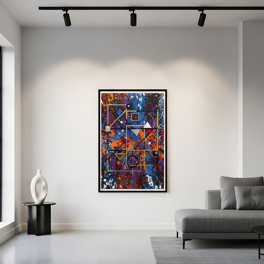 Geometrische explosie Stedelijke abstractie Poster