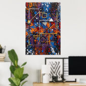 Geometrische explosie Stedelijke abstractie Poster (Thuiskantoor)