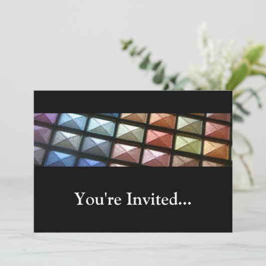 Geometrische Eyeshadow Makeup Kaart (Staand voorkant)