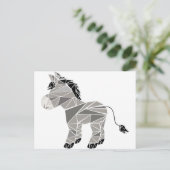 Geometrische ezel briefkaart (Staand voorkant)