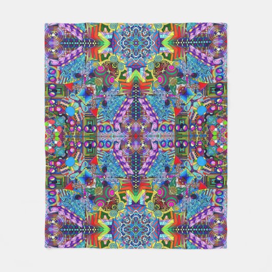 Geometrische Fantassie Fleece Deken (Voorkant)