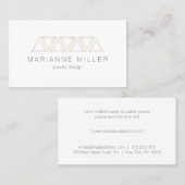 Geometrische Faux Gold Driehoeken Designer Visitekaartje (Voorkant / Achterkant)