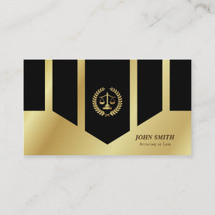 Geometrische Faux Gold Libra Laurel Classic Lawyer Visitekaartje