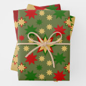 Geometrische feestdag inpakpapier vel (In situ)