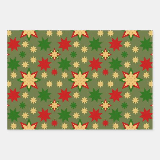 Geometrische feestdag inpakpapier vel (Voorkant)