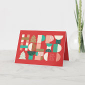 Geometrische feestvreugde feestdagen kaart (Voorkant)