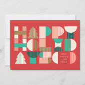 Geometrische feestvreugde feestdagenkaart (Voorkant)