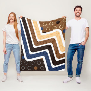 Geometrische figuren 2 fleece deken