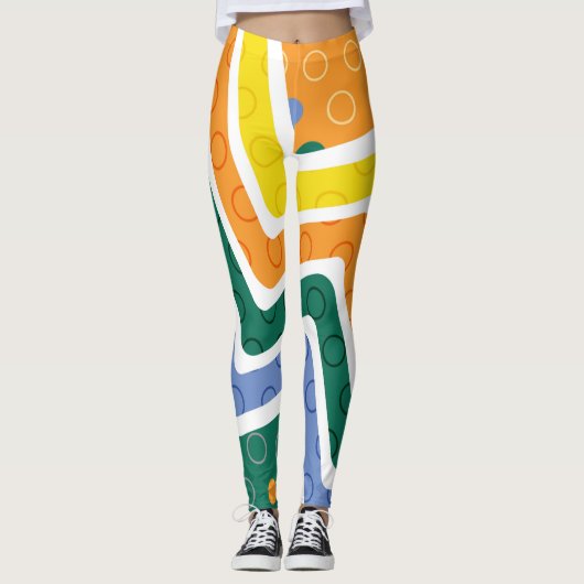 Geometrische figuren 3 leggings (Voorkant)