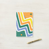 Geometrische figuren 3 post-it® notes (Op bureau)