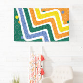 Geometrische figuren 3 spandoek (Insitu)