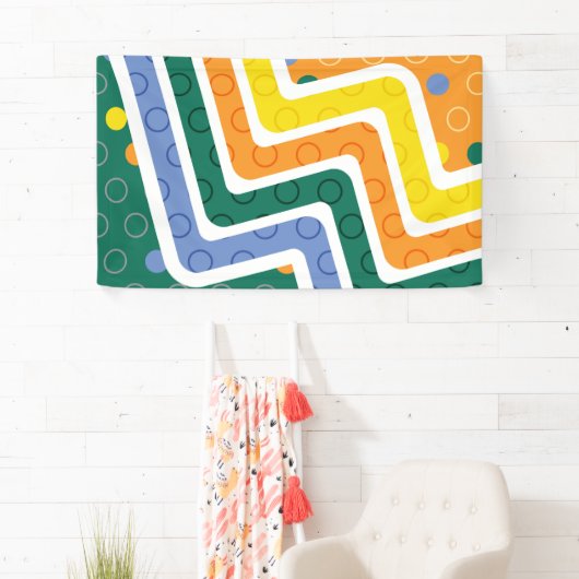 Geometrische figuren 3 spandoek (Insitu)