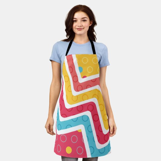 Geometrische figuren 4 schort (Gedragen)