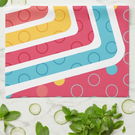 Geometrische figuren 4 theedoek (Gevouwen)
