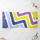 Geometrische figuren 5 drieluik wenskaart (Binnen)