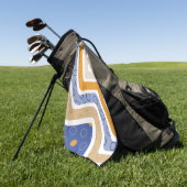 Geometrische figuren 6 golfhanddoek (Groen)