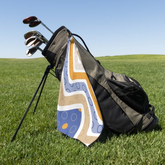 Geometrische figuren 6 golfhanddoek (Groen)