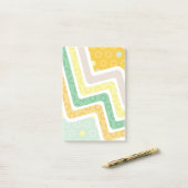 Geometrische figuren 7 post-it® notes (Op bureau)