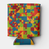 geometrische figuren met Retrostijl Blikjeskoeler (Voorkant)