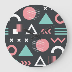 geometrische figuren: naadloos design. grote klok