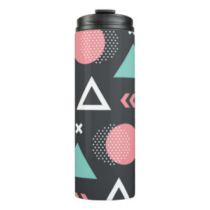 geometrische figuren: naadloos design. thermosbeker