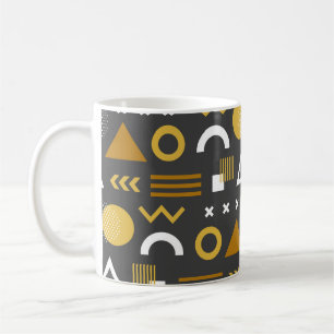 Geometrische figuren naadloos patroonontwerp. Vint Koffiemok
