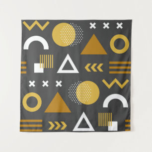Geometrische figuren naadloos patroonontwerp. Vint Wandkleed