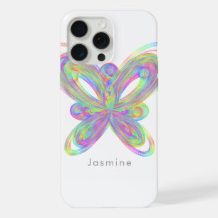 Geometrische figuur van de kleurrijke vlinder iPhone 15 pro max case