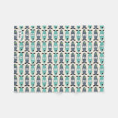 Geometrische FISH-deken Fleece Deken (Voorkant (Horizontaal))