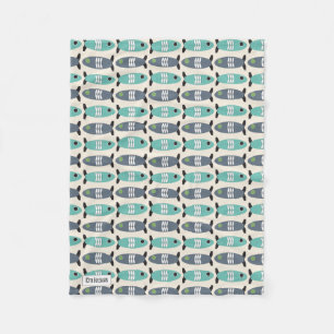 Geometrische FISH-deken Fleece Deken