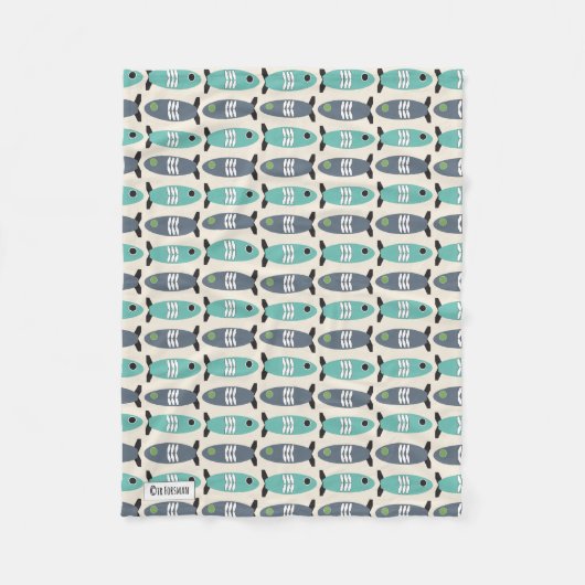 Geometrische FISH-deken Fleece Deken (Voorkant)