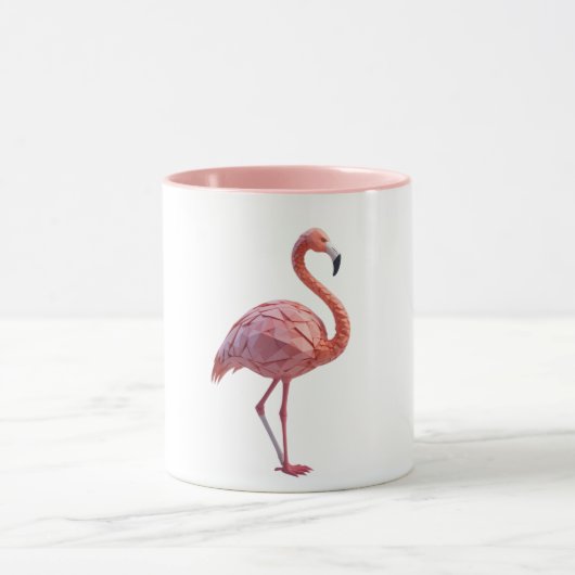 Geometrische Flamingo Mok (Midden)
