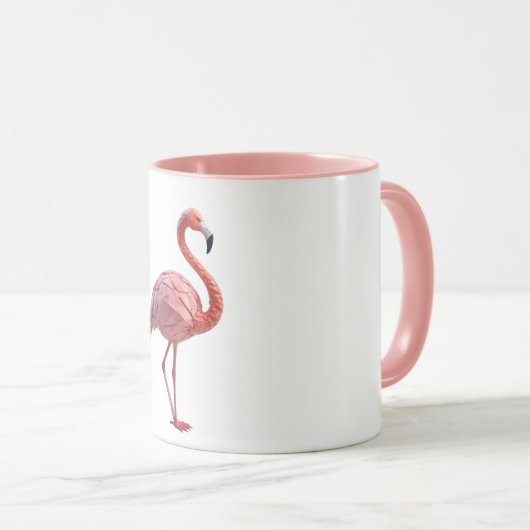 Geometrische Flamingo Mok (Voorkant rechts)