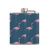 Geometrische Flamingo Print  Initiaal Heupfles (Achterkant)