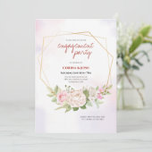 Geometrische Floral Aankondiging (Staand voorkant)