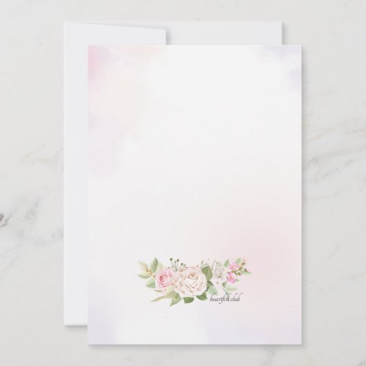 Geometrische Floral Aankondiging (Achterkant)