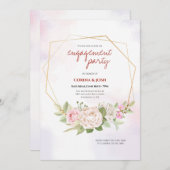 Geometrische Floral Aankondiging (Voorkant / Achterkant)