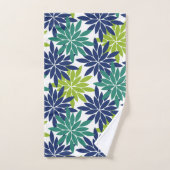 Geometrische Floral Abstract Dahlia Design Bad Handdoek (Handdoek)