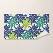 Geometrische Floral Abstract Dahlia Design Bad Handdoek (Handdoek)