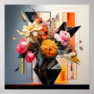Geometrische Floral Art Poster