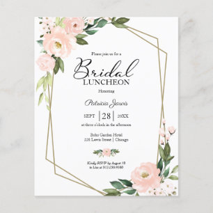 Geometrische Floral Budget Bridal Luncheon