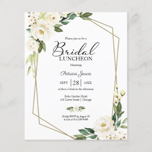 Geometrische Floral Budget Bridal Luncheon