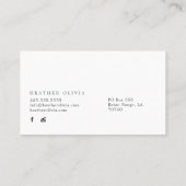 Geometrische Floral fotografie Visitekaartje (Achterkant)