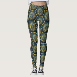 Geometrische Floral Leggings