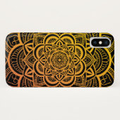 Geometrische Floral Mandala Gold Oranje gradiënt Case-Mate iPhone Case (Achterkant (horizontaal))