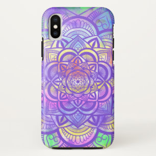 Geometrische Floral Mandala Paarse Multi-Waterverf Case-Mate iPhone Case