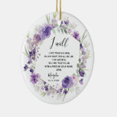 Geometrische Floral Paarse Moeder van de Groom Keramisch Ornament (Rechts)