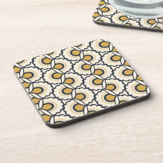 Geometrische Floral Pattern Bier Onderzetter (Linkerzijde)