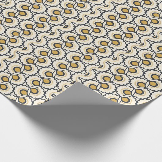 Geometrische Floral Pattern Cadeaupapier (Hoek)